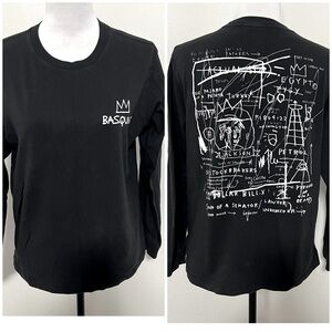 Gap × Jean-Michel Basquiat Men’s XS Black Graphic Longsleeve T-Shirt Casual EUC